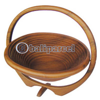 Wooden Fruit Basket. This Hand Carved From Teak Wood.