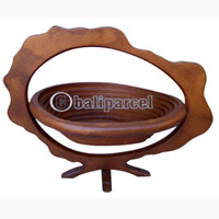 Wooden Fruit Basket. This Hand Carved From Teak Wood.