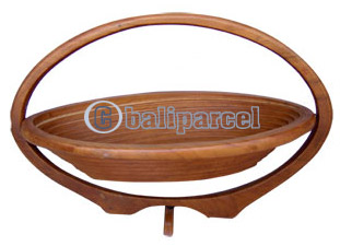 Wooden Fruit Basket. This Hand Carved From Teak Wood.