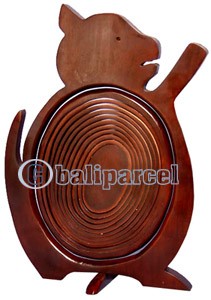 Wooden Fruit Basket. This Hand Carved From Teak Wood.