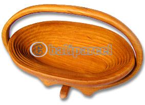 Wooden Fruit Basket. This Hand Carved From Teak Wood.