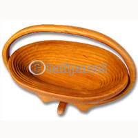 Wooden Fruit Basket. This Hand Carved From Teak Wood.