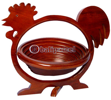 Wooden Fruit Basket. This Hand Carved From Teak Wood.