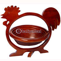 Wooden Fruit Basket. This Hand Carved From Teak Wood.