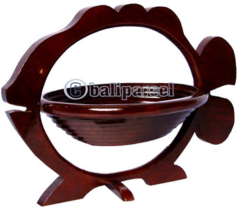 Wooden Fruit Basket. This Hand Carved From Teak Wood.