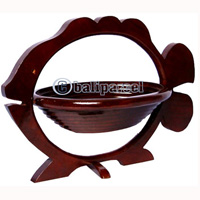 Wooden Fruit Basket. This Hand Carved From Teak Wood.