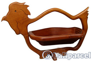 Wooden Fruit Basket. This Hand Carved From Teak Wood.