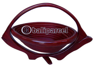 Wooden Fruit Basket. This Hand Carved From Teak Wood.