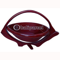 Wooden Fruit Basket. This Hand Carved From Teak Wood.