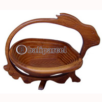 Wooden Fruit Basket. This Hand Carved From Teak Wood.