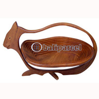 Wooden Fruit Basket. This Hand Carved From Teak Wood.