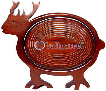 Wooden Fruit Basket. This Hand Carved From Teak Wood.