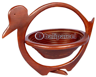 Wooden Fruit Basket. This Hand Carved From Teak Wood.