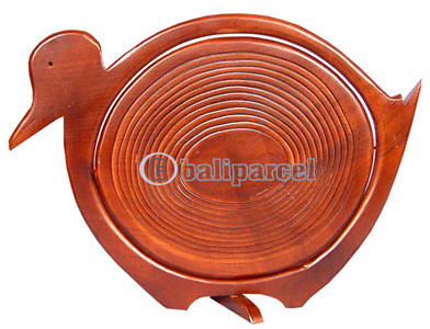 Wooden Fruit Basket. This Hand Carved From Teak Wood.
