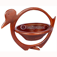 Wooden Fruit Basket. This Hand Carved From Teak Wood.