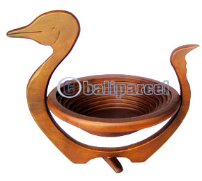 Wooden Fruit Basket. This Hand Carved From Teak Wood.