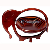 Wooden Fruit Basket. This Hand Carved From Teak Wood.