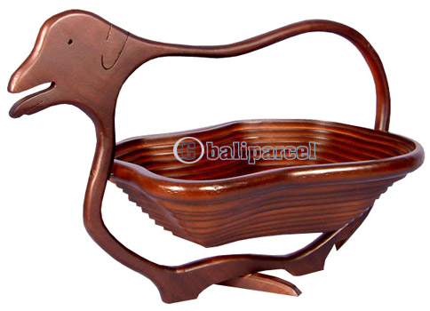 Wooden Fruit Basket. This Hand Carved From Teak Wood.