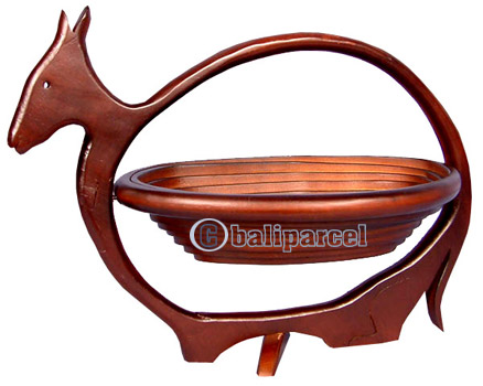 Wooden Fruit Basket. This Hand Carved From Teak Wood.