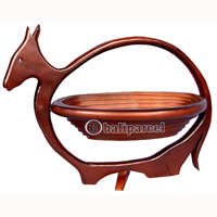 Wooden Fruit Basket. This Hand Carved From Teak Wood.