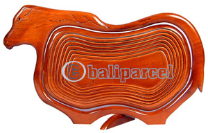 Wooden Fruit Basket. This Hand Carved From Teak Wood.