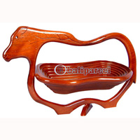 Wooden Fruit Basket. This Hand Carved From Teak Wood.