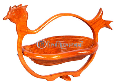 Wooden Fruit Basket. This Hand Carved From Teak Wood.