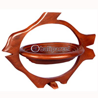 Wooden Fruit Basket. This Hand Carved From Teak Wood.