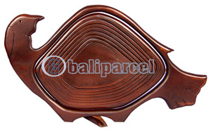 Wooden Fruit Basket. This Hand Carved From Teak Wood.