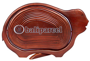 Wooden Fruit Basket. This Hand Carved From Teak Wood.