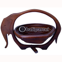Wooden Fruit Basket. This Hand Carved From Teak Wood.