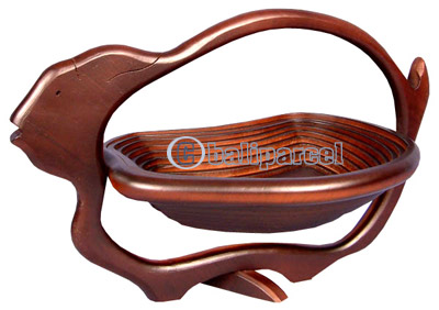 Wooden Fruit Basket. This Hand Carved From Teak Wood.
