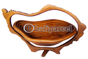 Wooden Fruit Basket. This Hand Carved From Teak Wood.