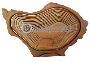 Wooden Fruit Basket. This Hand Carved From Teak Wood.