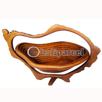 Wooden Fruit Basket. This Hand Carved From Teak Wood.