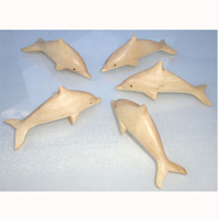 Wooden Dolphin, Hand Carved From Crocodile Wood