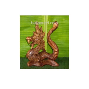 Wooden Dragon Wood Carving, Hand Carved From Suar Wood