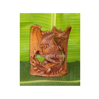 Wooden Dragon Wood Carving, Hand Carved From Suar Wood