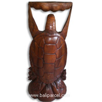 Wooden Turtle Carving, Hand Carved From Suar Wood