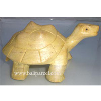 Wooden Turtle Carving, Hand Carved From Crocodile Wood 