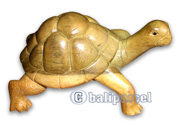 Wooden Turtle Carving, Hand Carved From Waru Wood