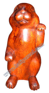 Wooden Rabbit, This Pieces Hand Carved From Suar Wood