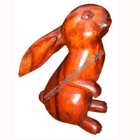 Wooden Rabbit, This Pieces Hand Carved From Suar Wood
