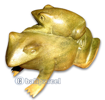 Wooden Frogs, Hand Carved From Waru Wood