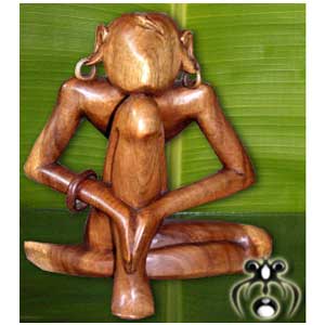 Wooden Abstract Carving, Hand Carved From Suar Wood
