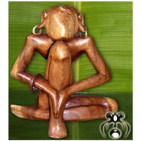 Wooden Abstract Carving, Hand Carved From Suar Wood