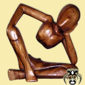 Wooden Abstract Carving, Hand Carved From Suar Wood