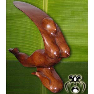 Wooden Abstract Carving, Hand Carved From Suar Wood