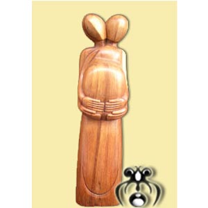 Wooden Abstract Carving, Hand Carved From Suar Wood