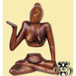 Wooden Abstract Carving, Hand Carved From Suar Wood